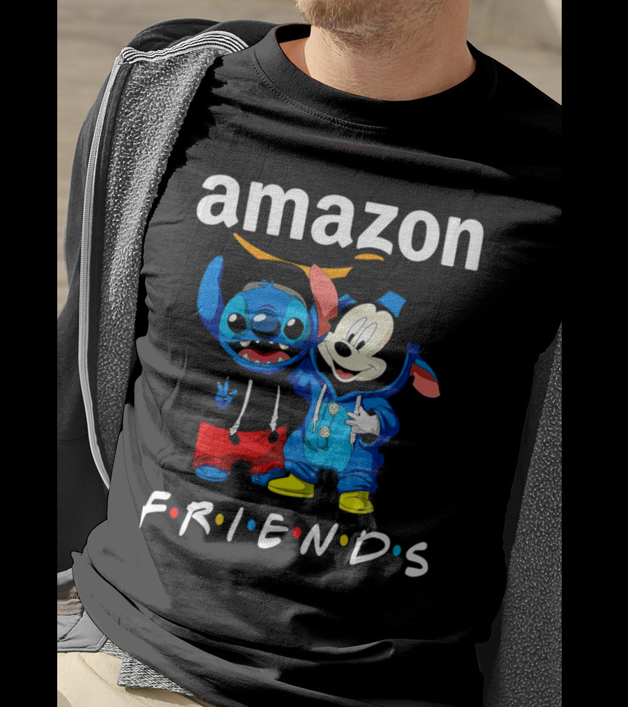 Stitch Mickey Amazon Friends Hoodie Characters T-Shirt