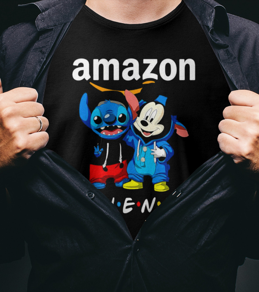 Stitch Mickey Amazon Friends Hoodie Characters T-Shirt