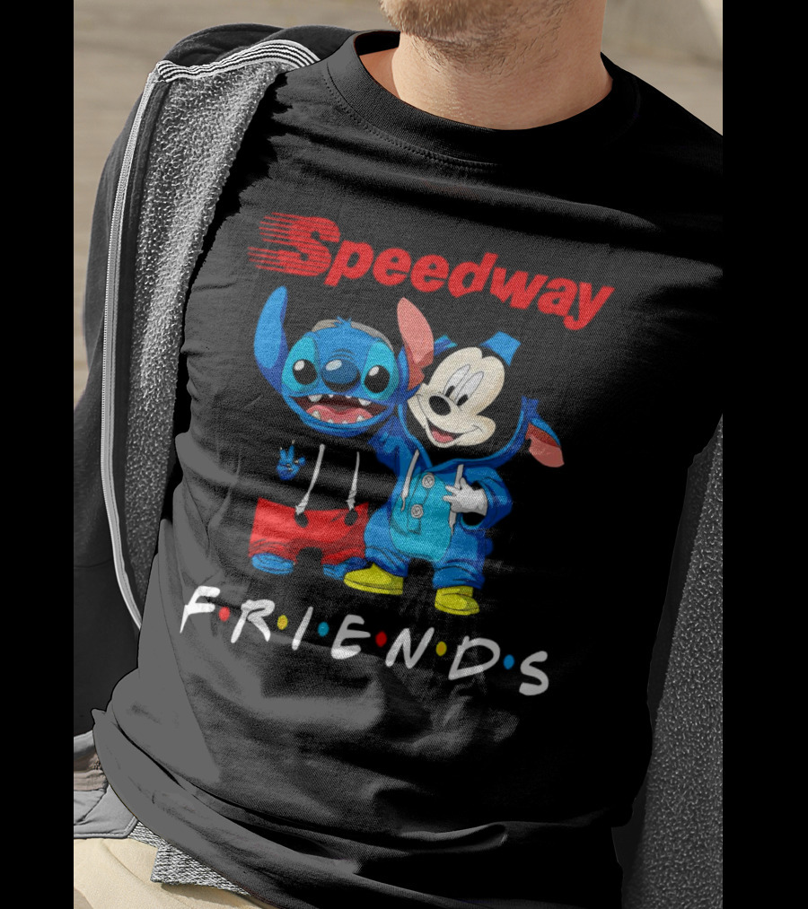 Speedway Friends Stitch Mickey T-Shirt