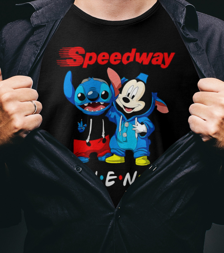 Speedway Friends Stitch Mickey T-Shirt