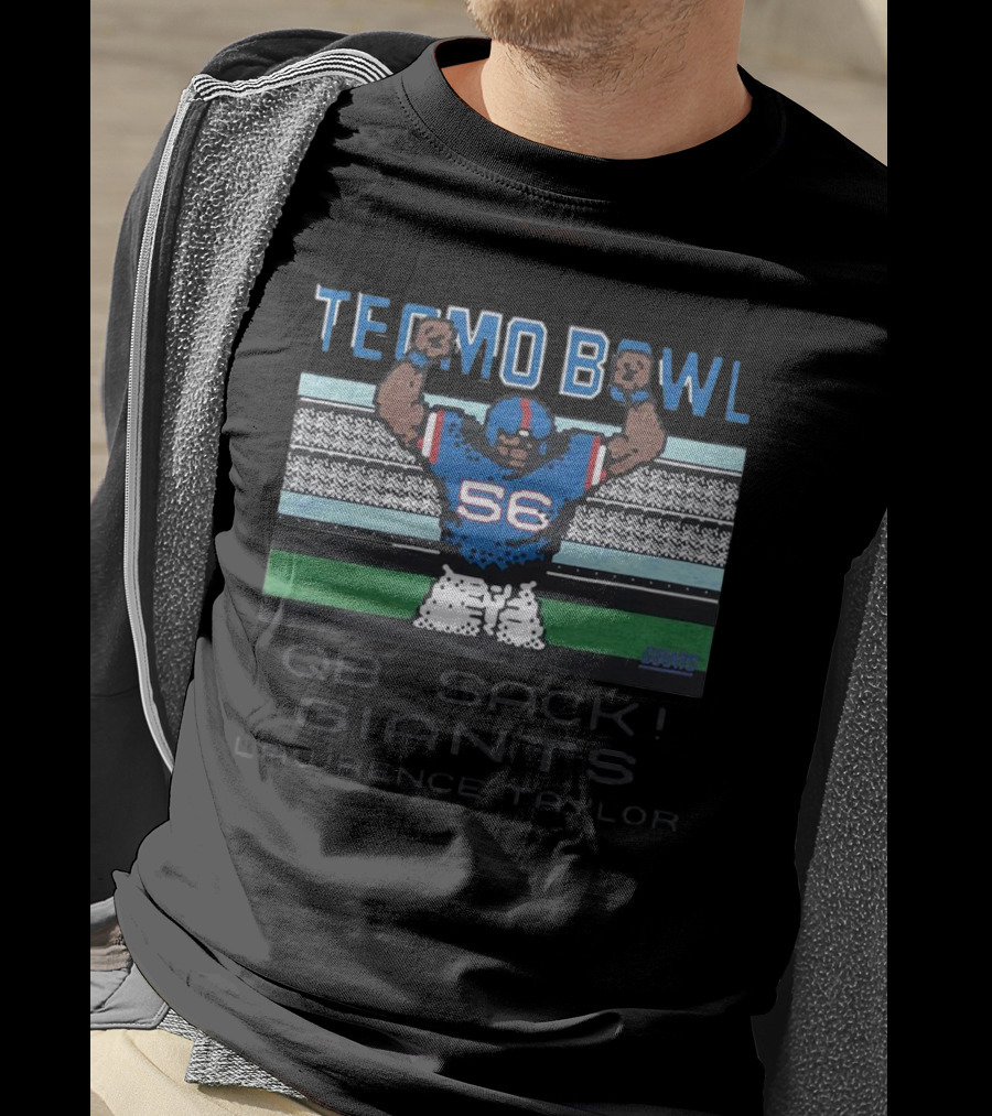 Tecmo Bowl Giants Lawrence Taylor QB Sack Retro Style 56 T-Shirt
