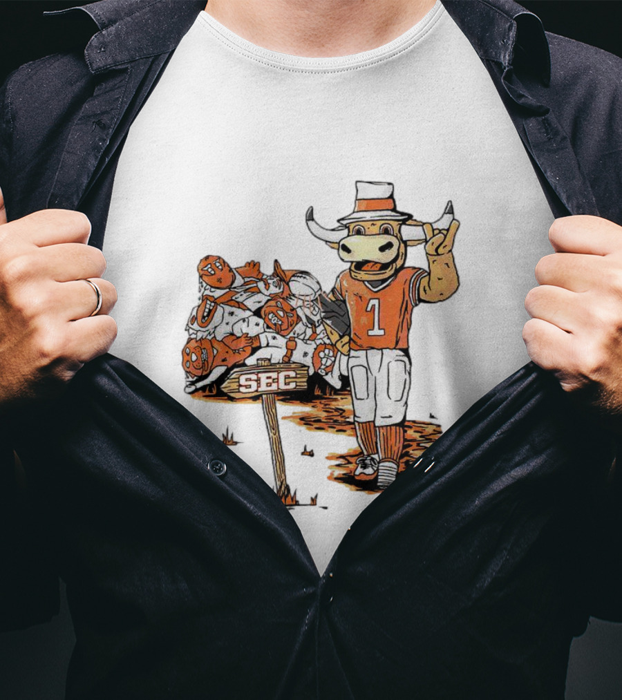 Texas Longhorns SEC Conference Champs Bull Mascot Sports T-Shirt