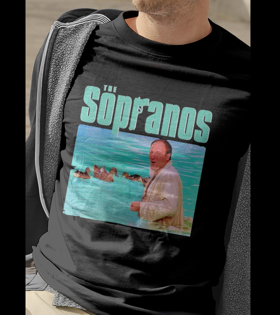 The Sopranos Tony In Water With Birds T-Shirt