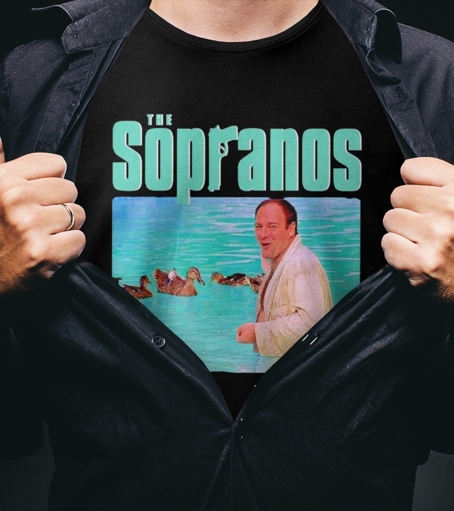 The Sopranos Tony In Water With Birds T-Shirt