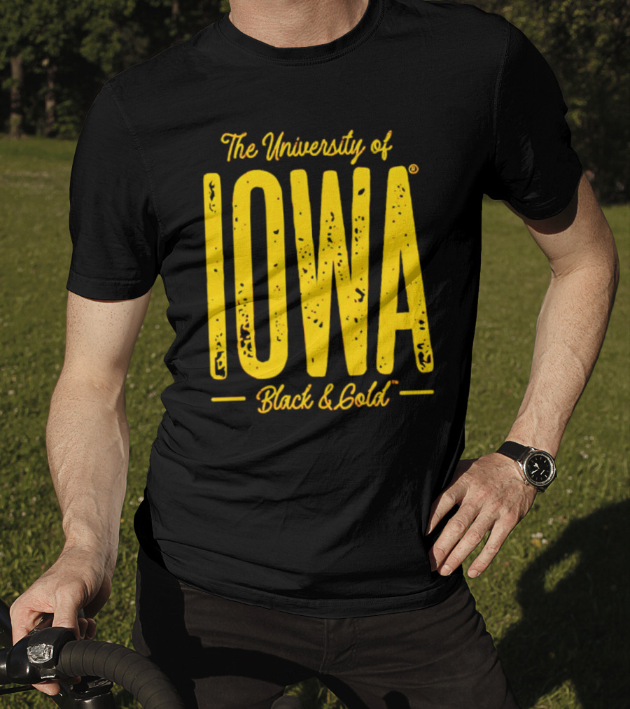 University Of Iowa Black And Gold IOWA T-Shirt