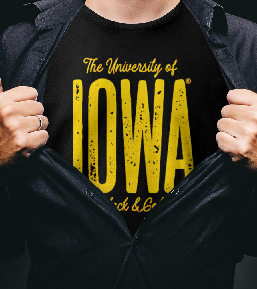 University Of Iowa Black And Gold IOWA T-Shirt