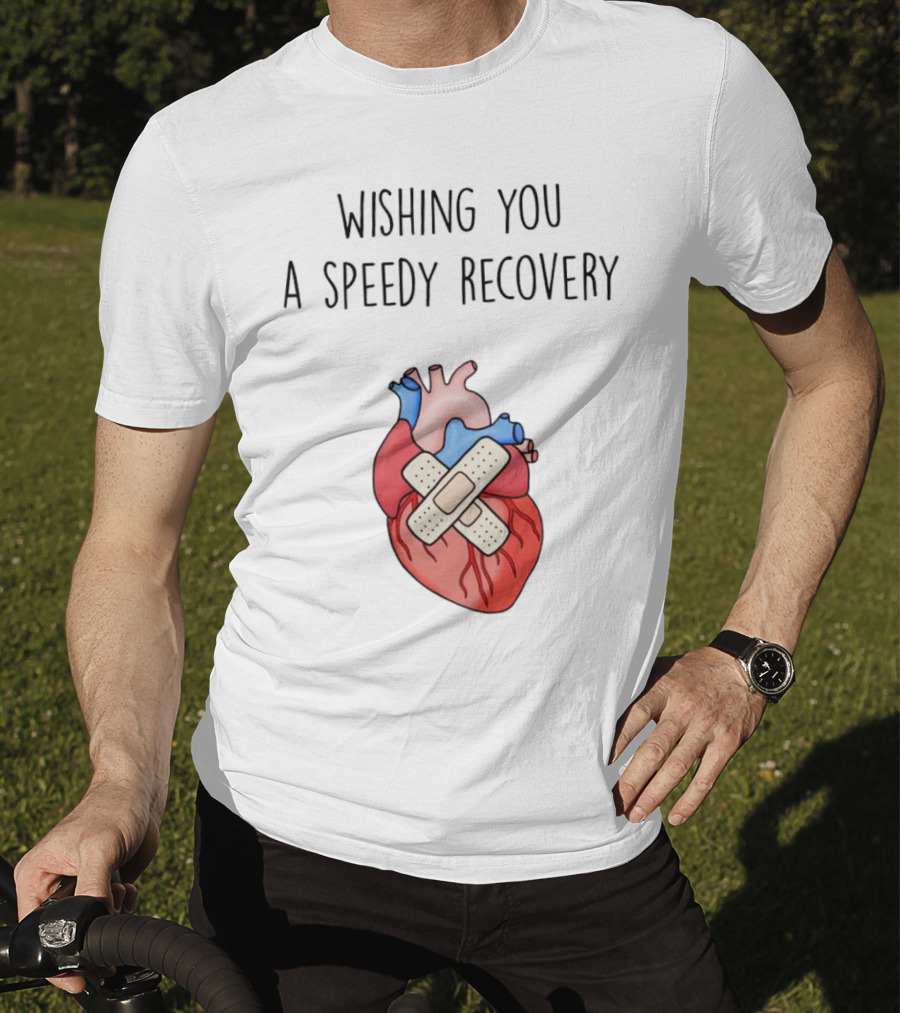 Wishing You A Speedy Recovery Heart Surgery With Bandaged Heart T-Shirt