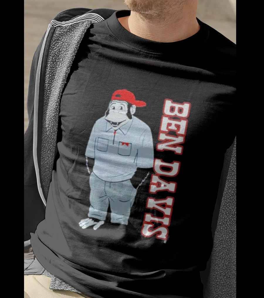 BEN DAVIS Monkey In Red Cap And Workwear T-Shirt