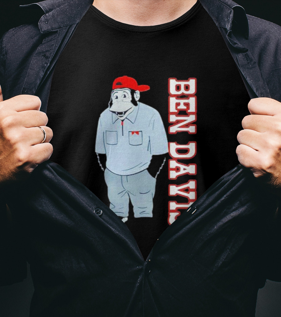 BEN DAVIS Monkey In Red Cap And Workwear T-Shirt