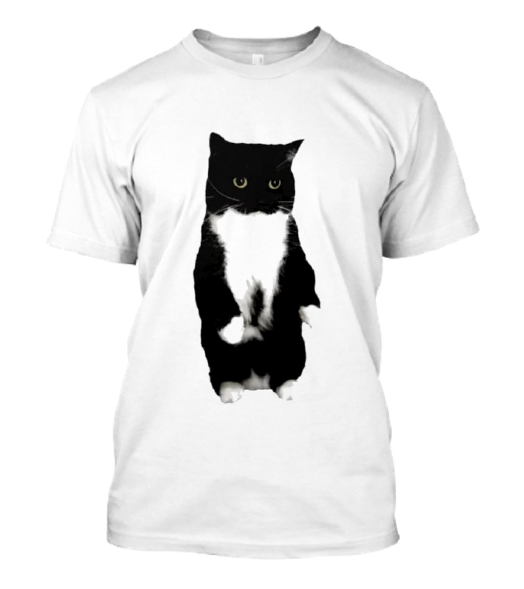 Cat Unico Uniuni Black And White Standing Cat T-Shirt