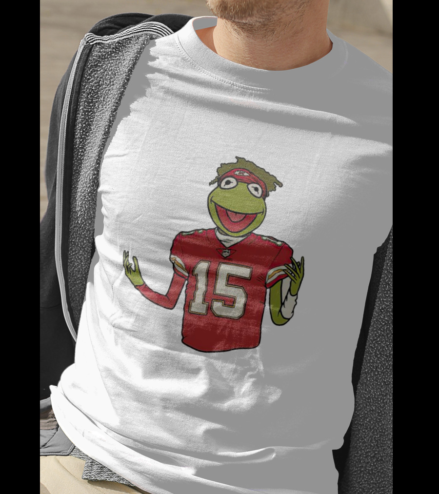Chiefs Patrick Mahomes Kermit The Frog 15 Jersey T-Shirt