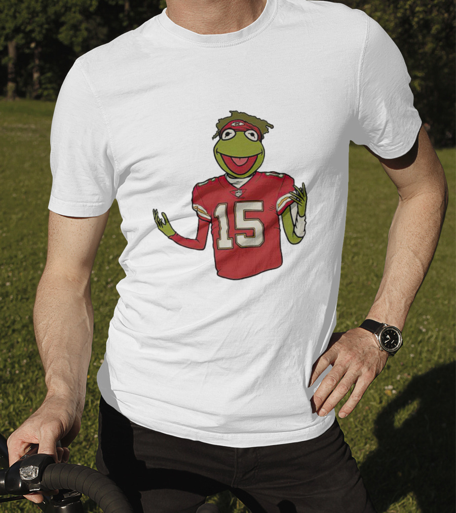 Chiefs Patrick Mahomes Kermit The Frog 15 Jersey T-Shirt