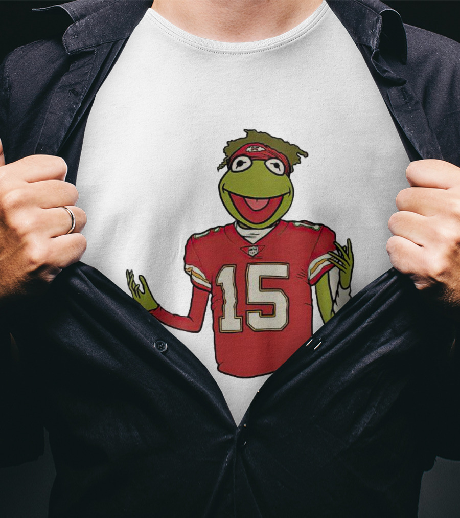 Chiefs Patrick Mahomes Kermit The Frog 15 Jersey T-Shirt