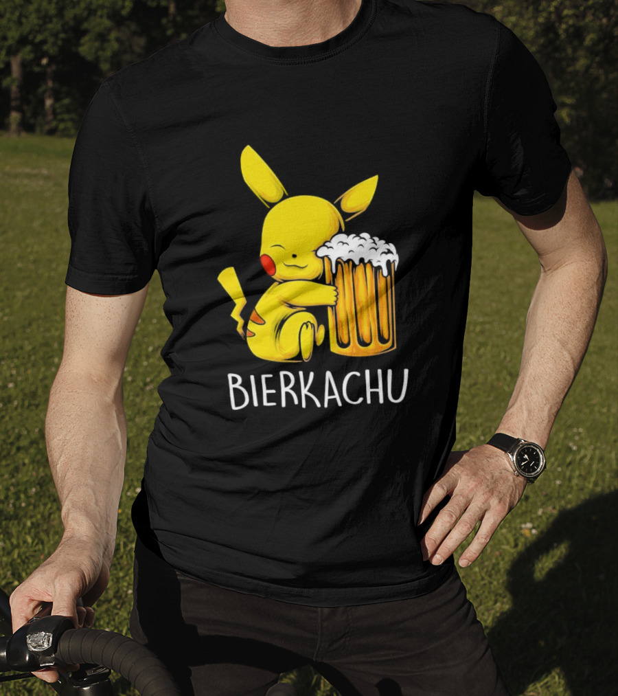 Pokemon Pikachu Bierkachu With Beer Mug T-Shirt