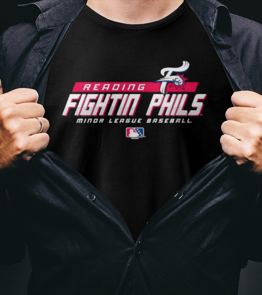 Reading Fightin Phils Minor League Baseball Logo MLB T-Shirt