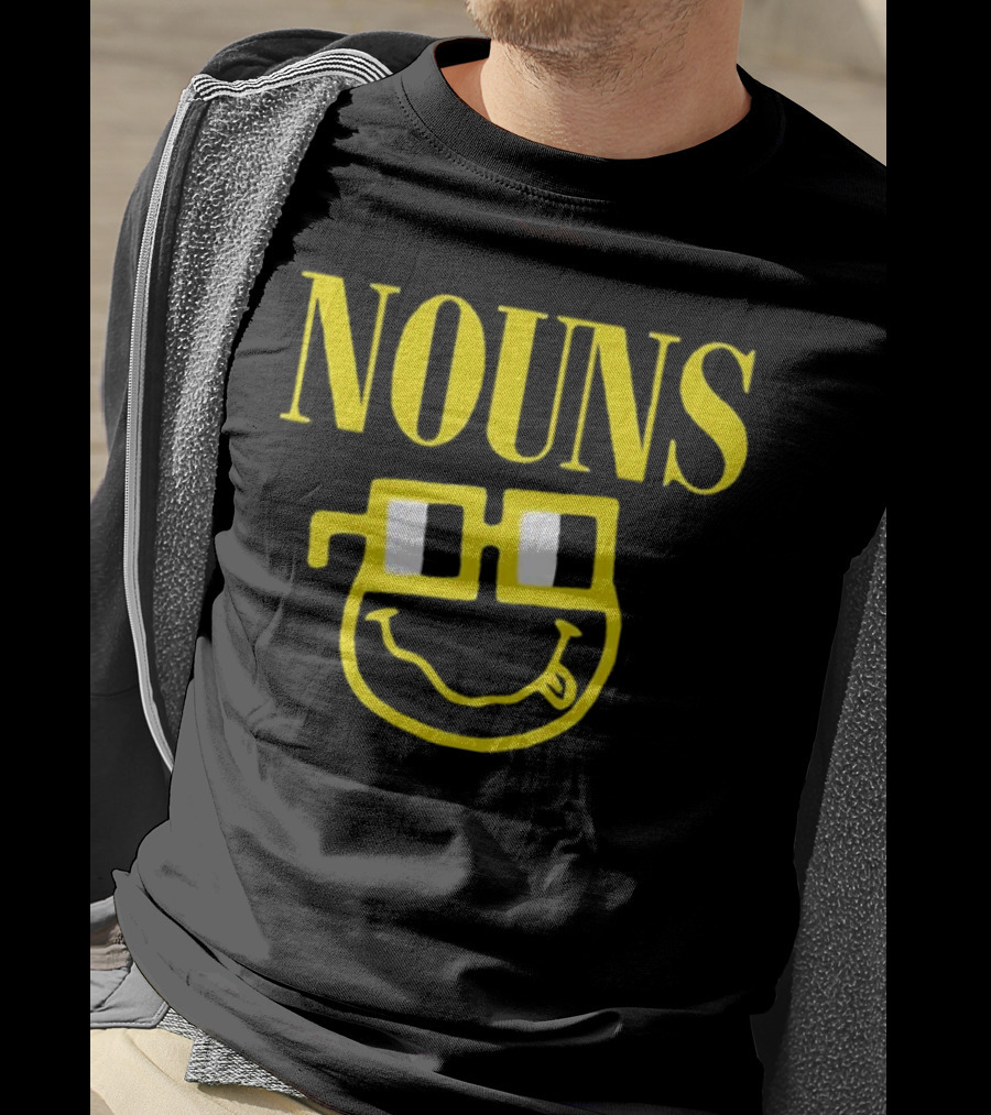 Nouns Nirvana Smiley Face With Glasses T-Shirt