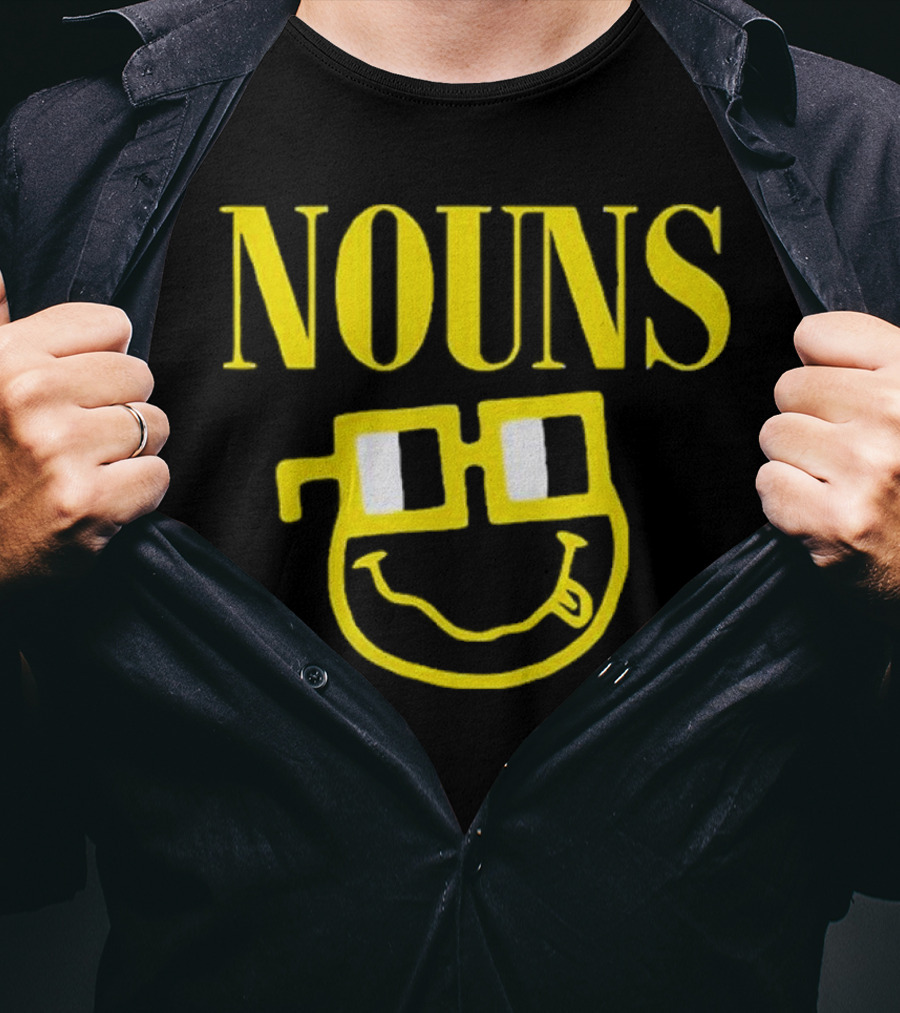 Nouns Nirvana Smiley Face With Glasses T-Shirt