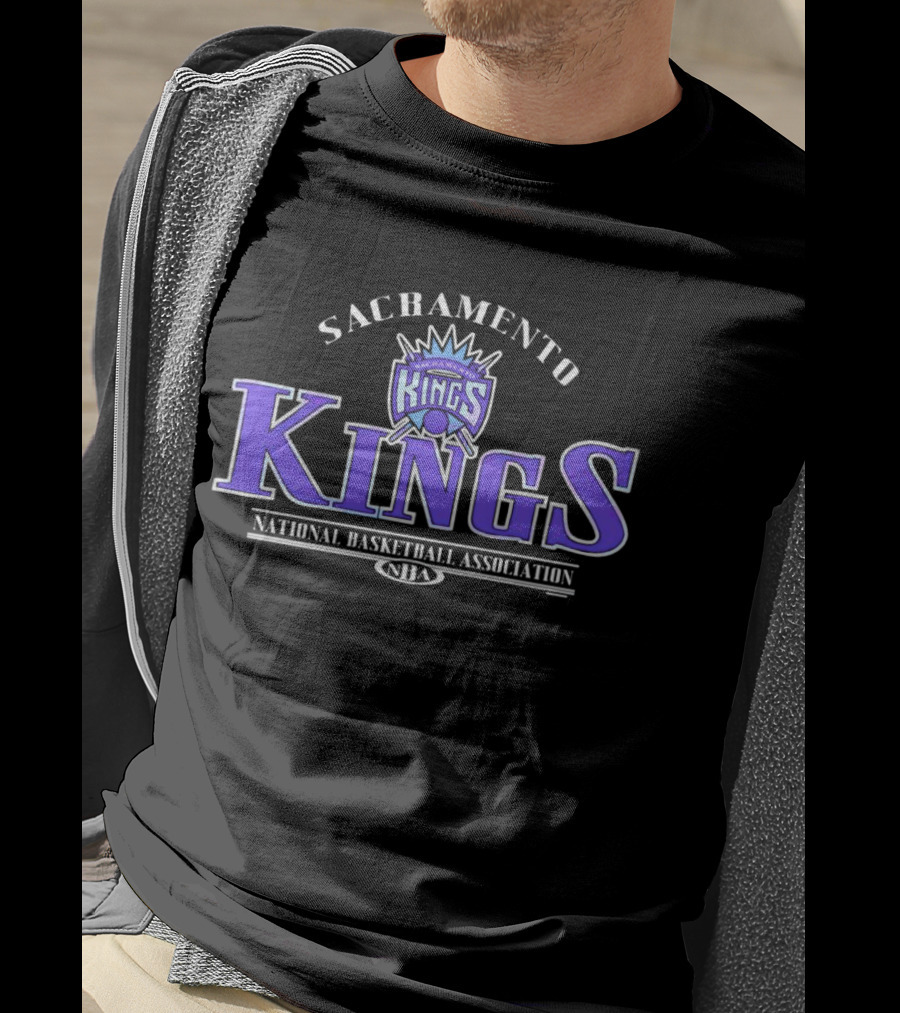 Sacramento Kings National Basketball Association NBA Logo Purple And Black T-Shirt