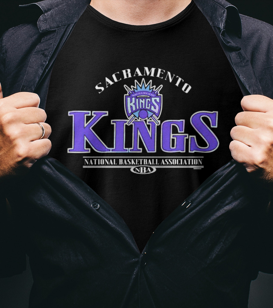 Sacramento Kings National Basketball Association NBA Logo Purple And Black T-Shirt