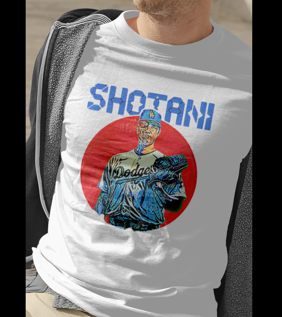SHOTANI 17 Dodgers Japanese Flag T-Shirt