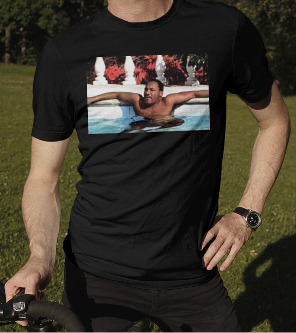 Martin Luther King Jr Relaxing In A Pool With Tropical Surroundings T-Shirt