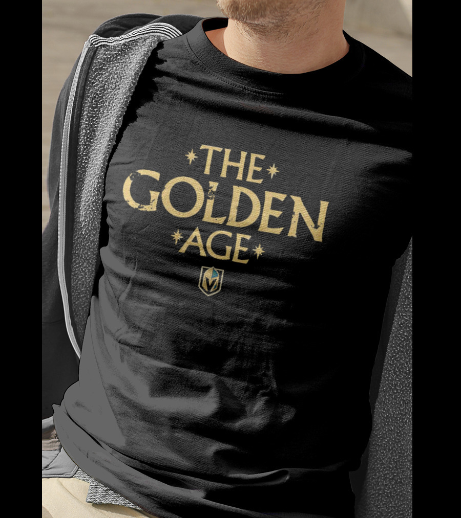 Vegas Golden Knights The Golden Age Logo Stars T-Shirt