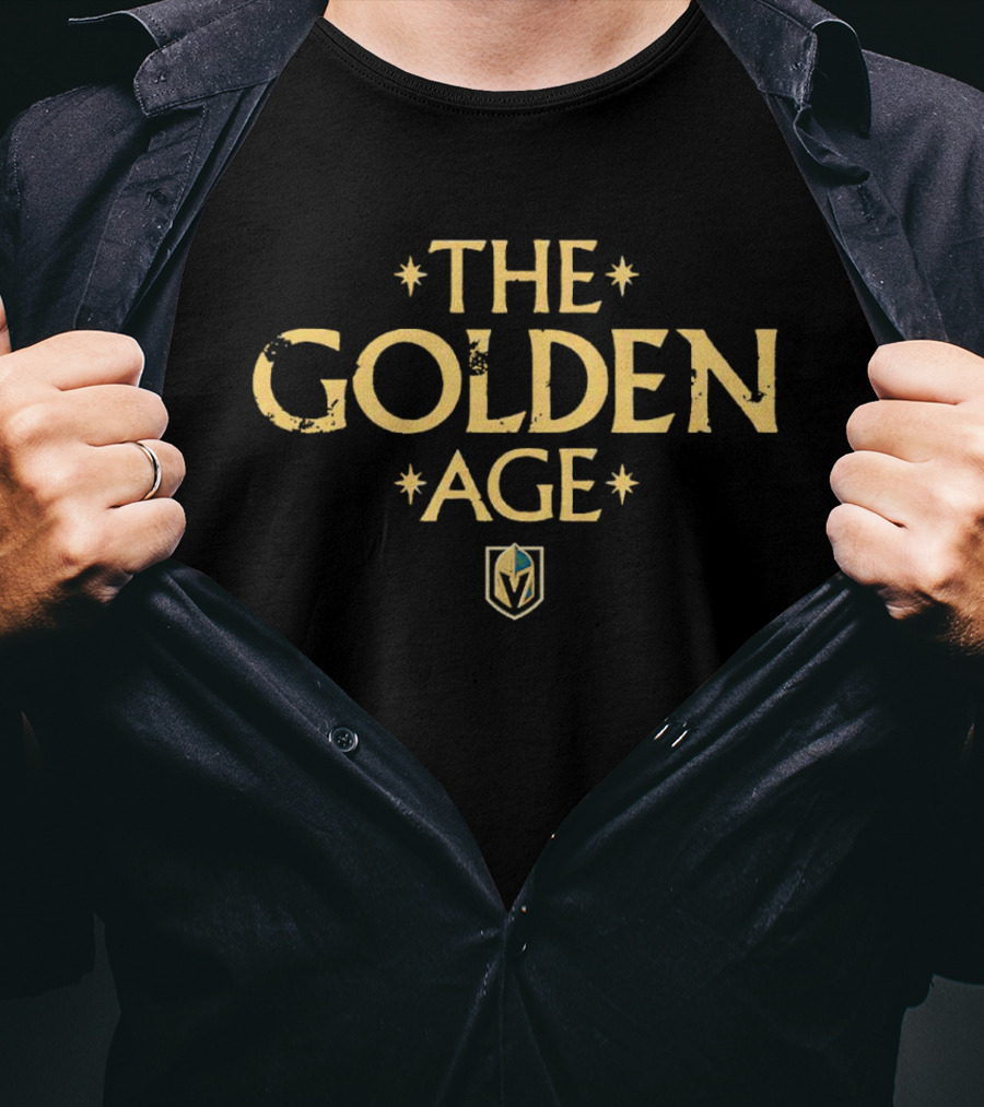Vegas Golden Knights The Golden Age Logo Stars T-Shirt
