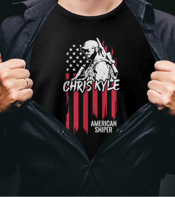 Chris Kyle American Sniper CK Flag T-Shirt