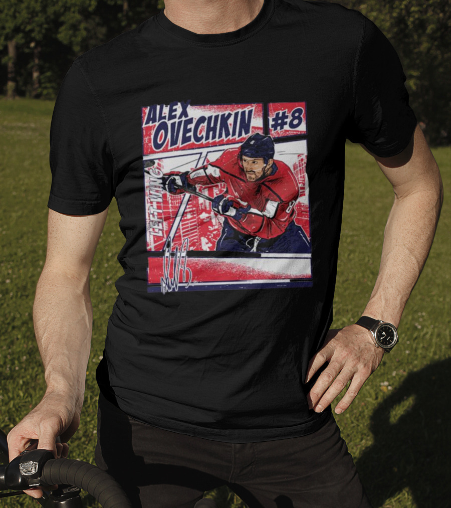 Alex Ovechkin #8 Washington Comic Left Wing Hockey T-Shirt