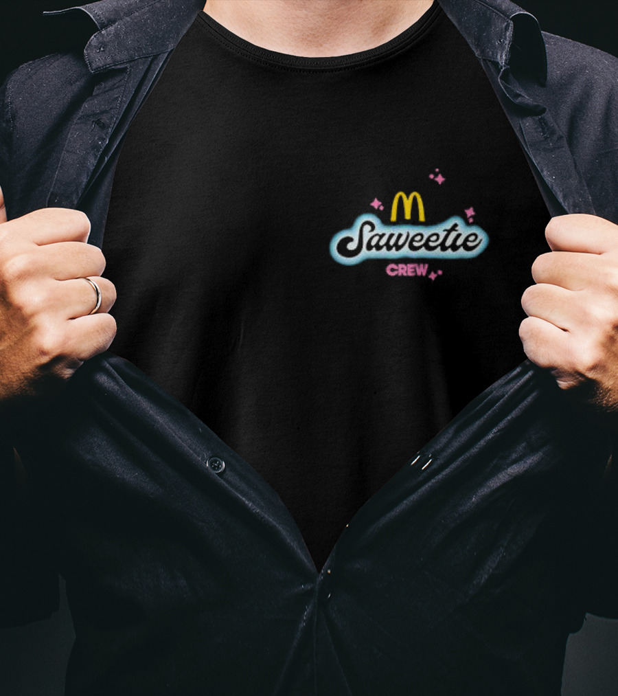 Saweetie Crew McDonald’s Logo Design With Sparkles T-Shirt
