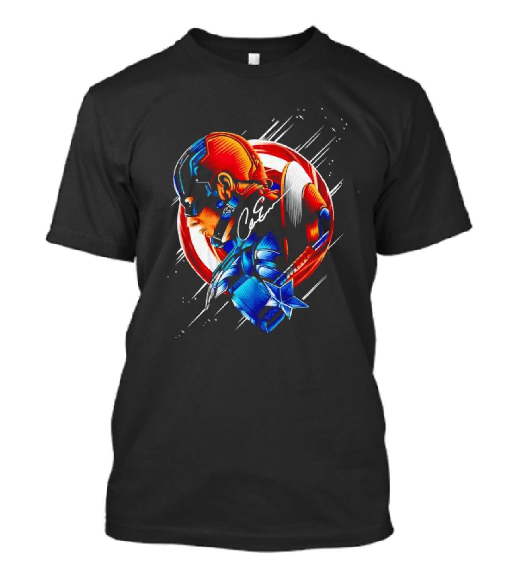 Captain America Profile With Shield Signature T-Shirt
