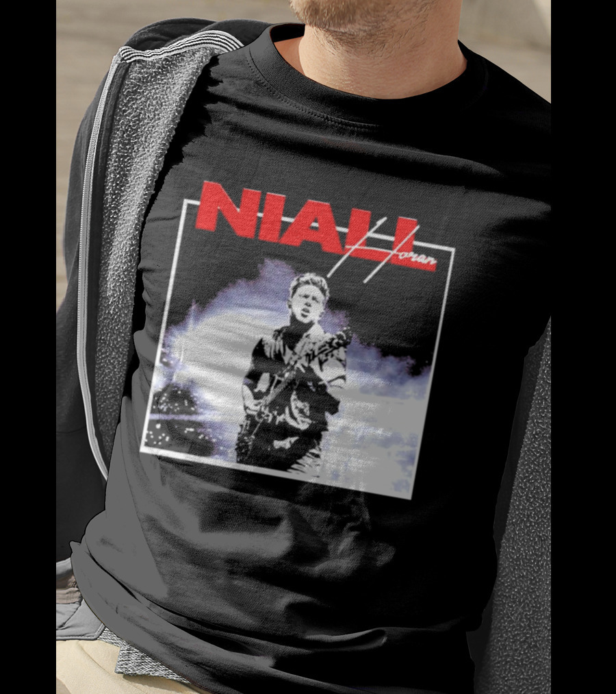 Niall Horan Live Performance Black And White Concert Scene T-Shirt