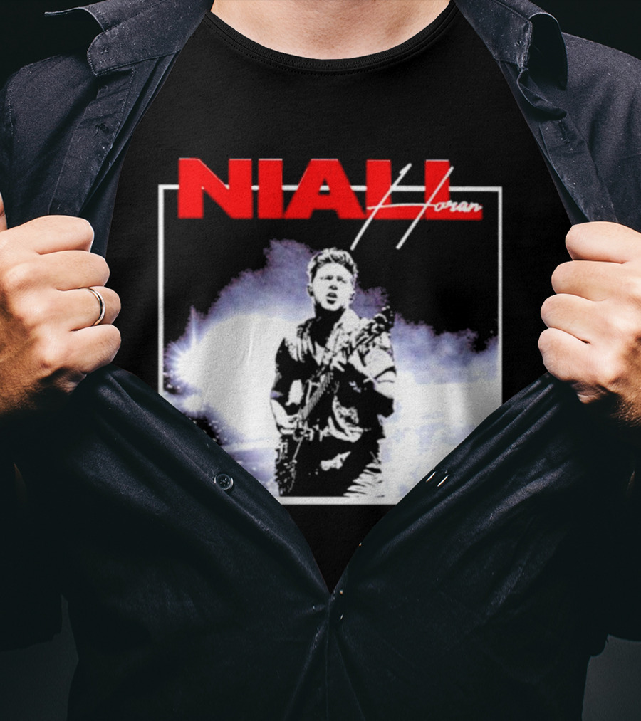 Niall Horan Live Performance Black And White Concert Scene T-Shirt