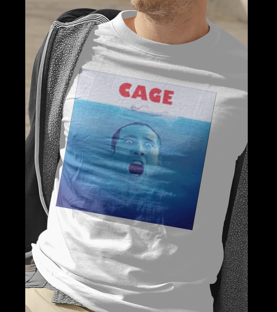 Cage Parody Jaws Nicolas Cage T-Shirt