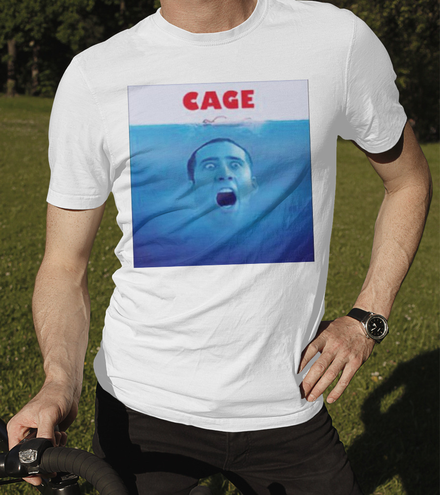 Cage Parody Jaws Nicolas Cage T-Shirt