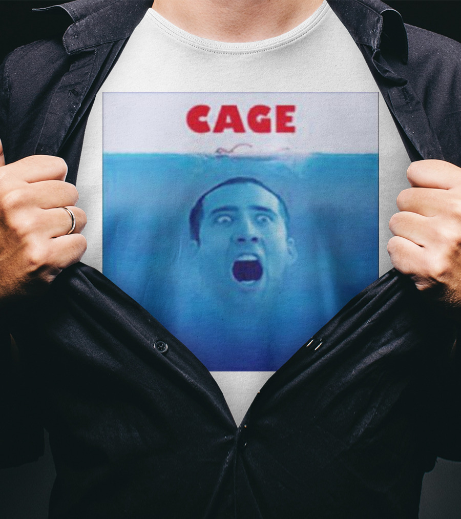 Cage Parody Jaws Nicolas Cage T-Shirt
