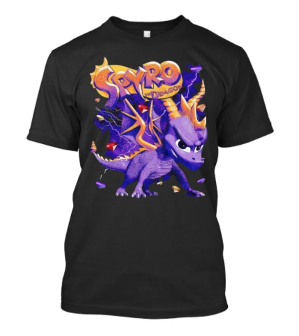 Spyro The Dragon Purple Lightning Gemstones Adventure T-Shirt