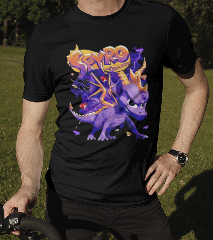 Spyro The Dragon Purple Lightning Gemstones Adventure T-Shirt