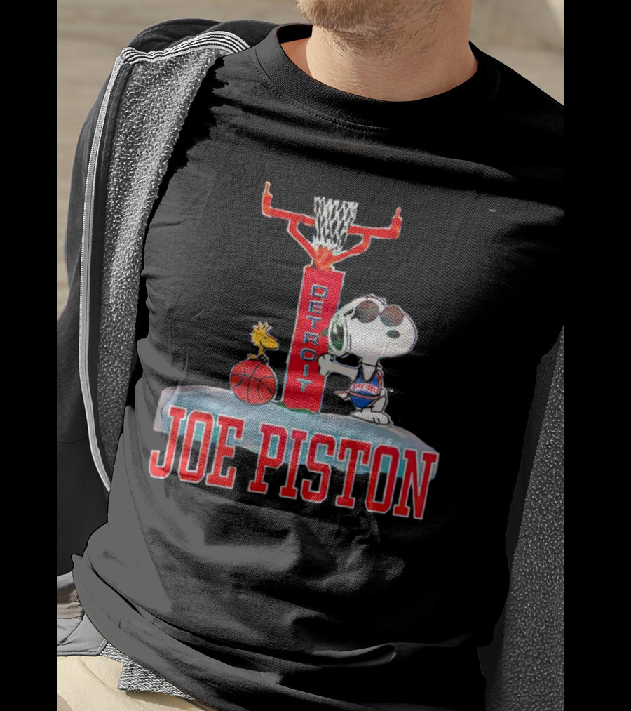 Detroit Joe Piston Snoopy Basketball Detroit T-Shirt