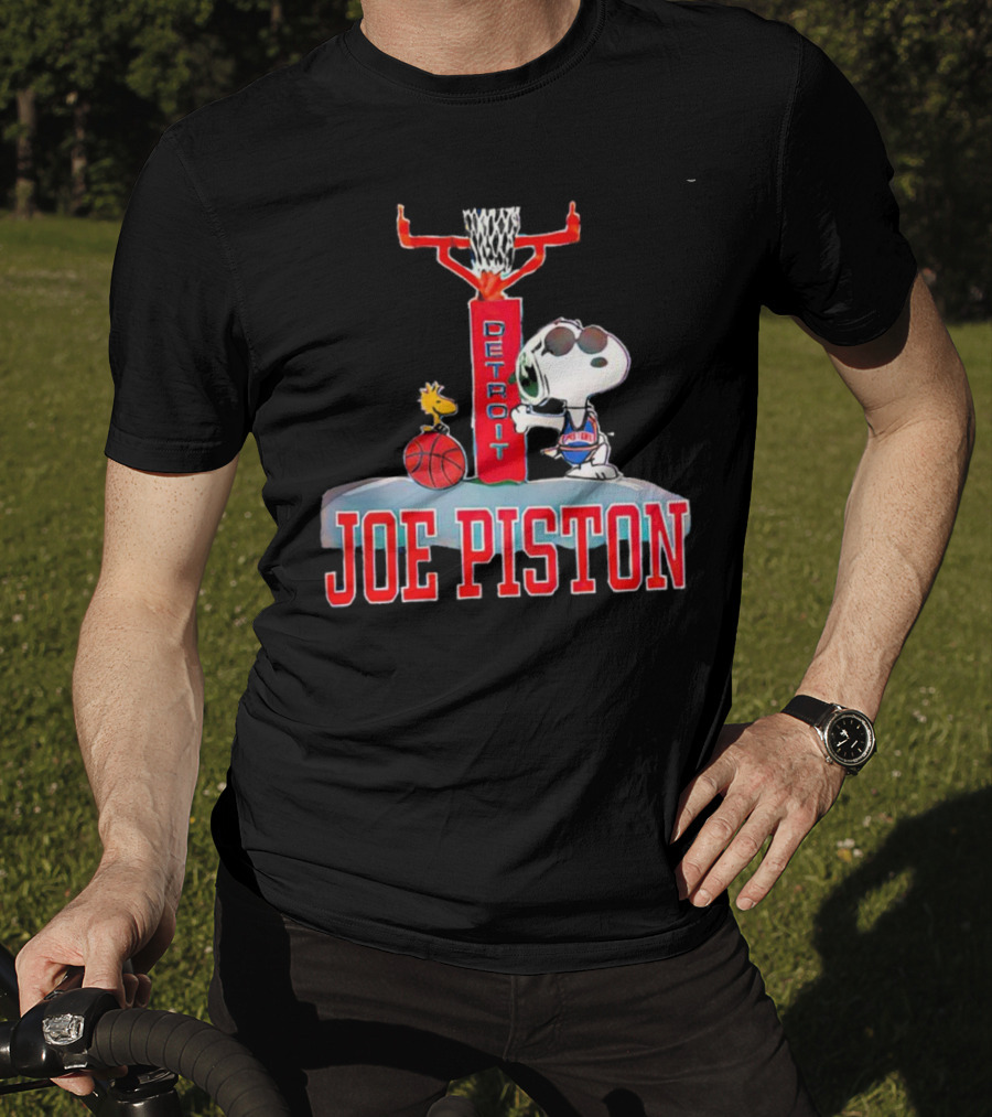 Detroit Joe Piston Snoopy Basketball Detroit T-Shirt