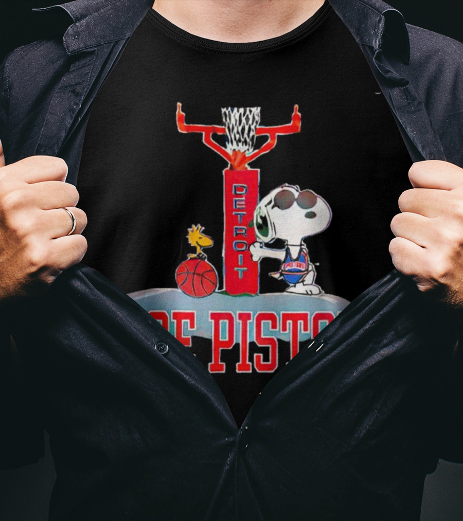 Detroit Joe Piston Snoopy Basketball Detroit T-Shirt