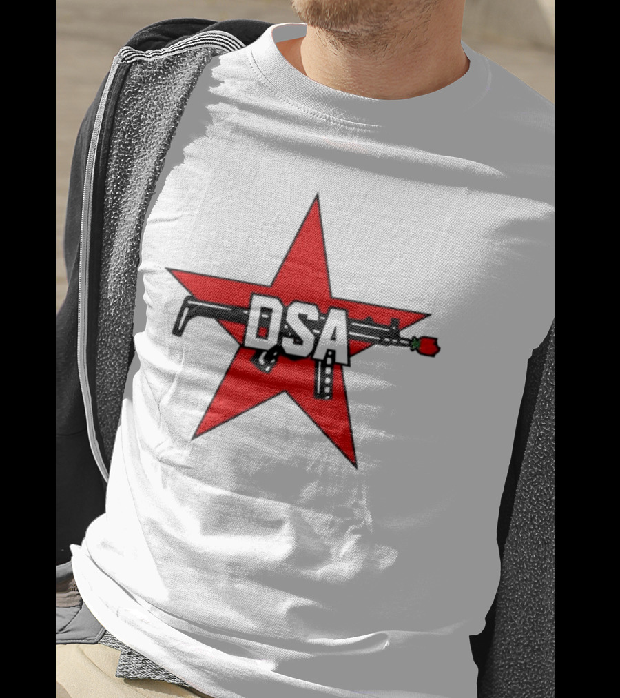 DSA Red Star Rifle Rose Emblem T-Shirt