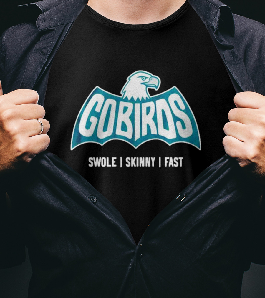 Gobirds Eagles Swole Skinny Fast Batman T-Shirt