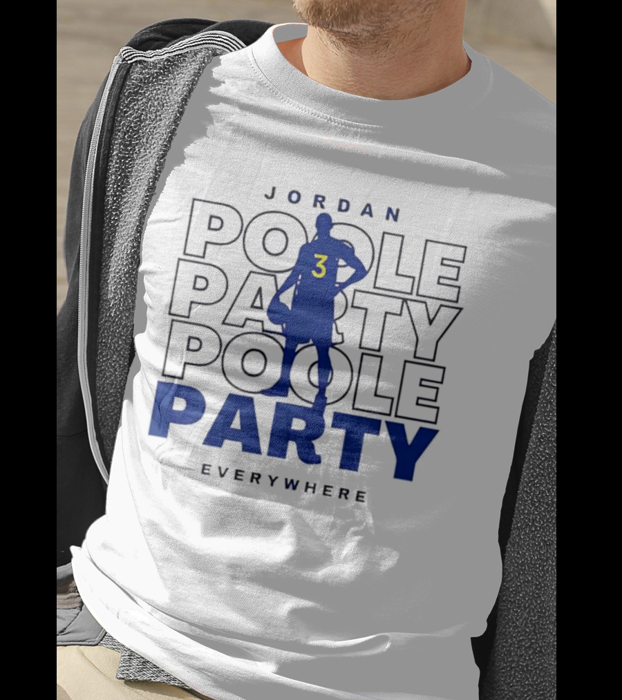 Jordan Poole Party Everywhere Number 3 T-Shirt