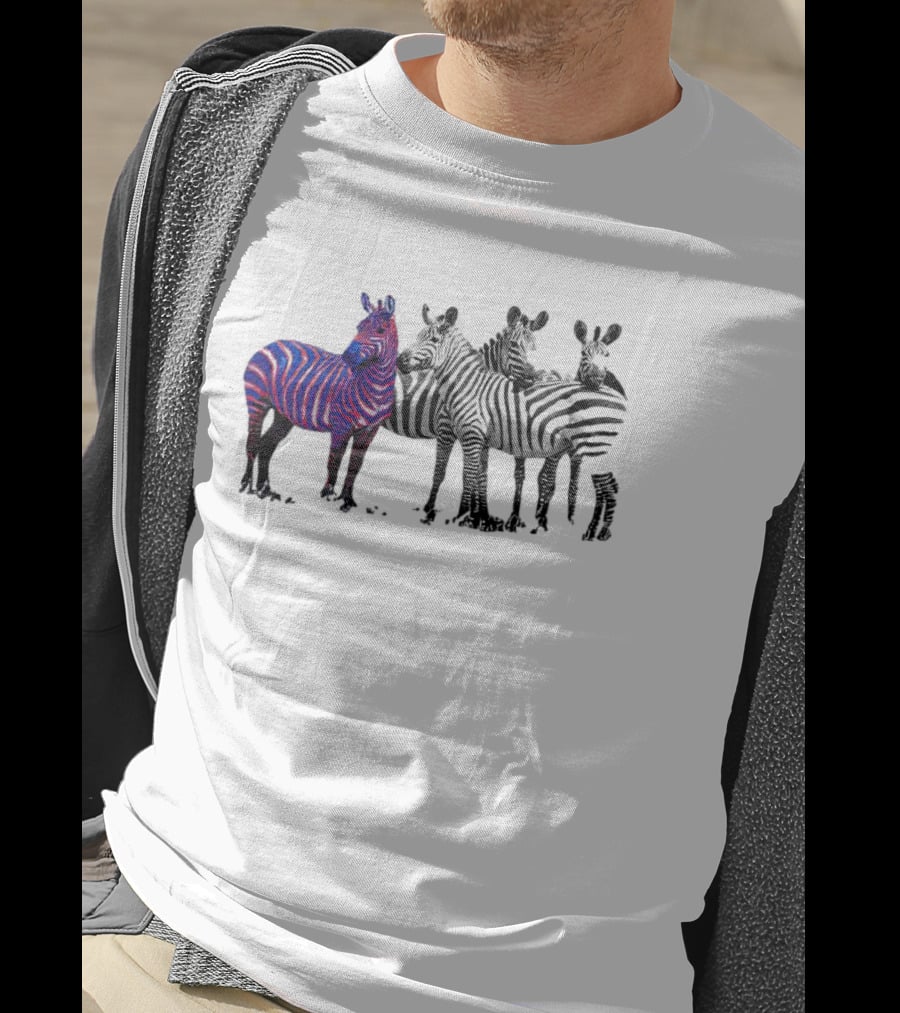 Buffalo Bills Zebra With Group Of Zebras In White And Black Stripes T-Shirt
