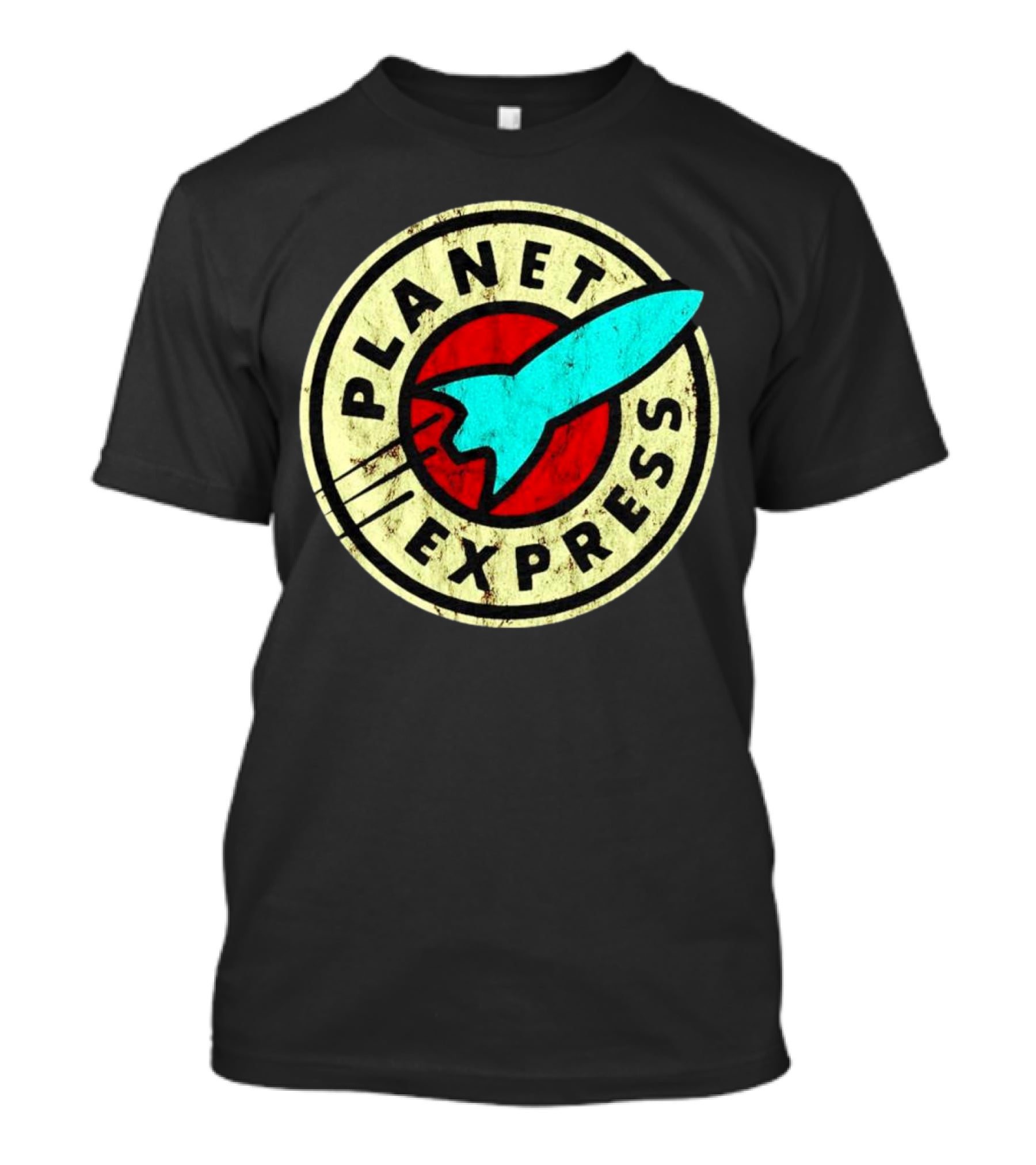 Futurama Retro Planet Express Vintage Rocket Emblem T-Shirt
