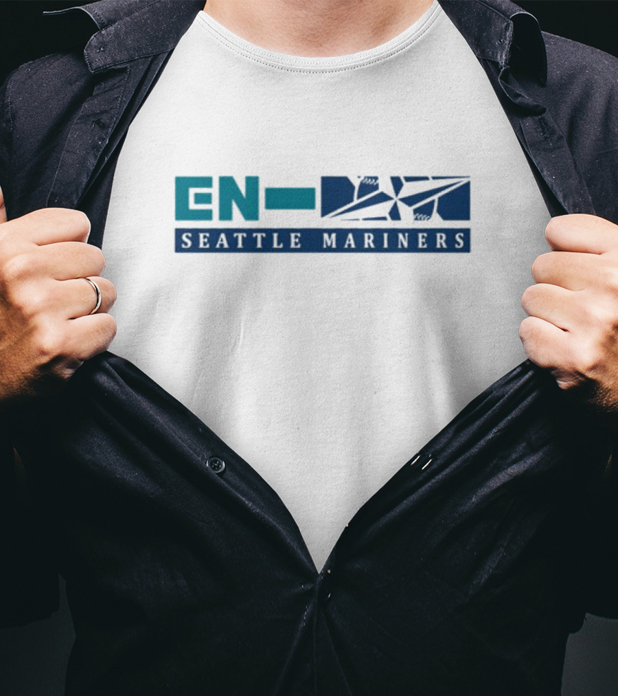 EN Seattle Mariners Enhypen Fans Collaboration T-Shirt