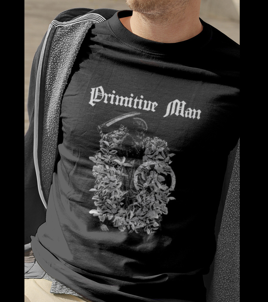 Primitive Man Grim Reaper Ancient Aesthetic T-Shirt