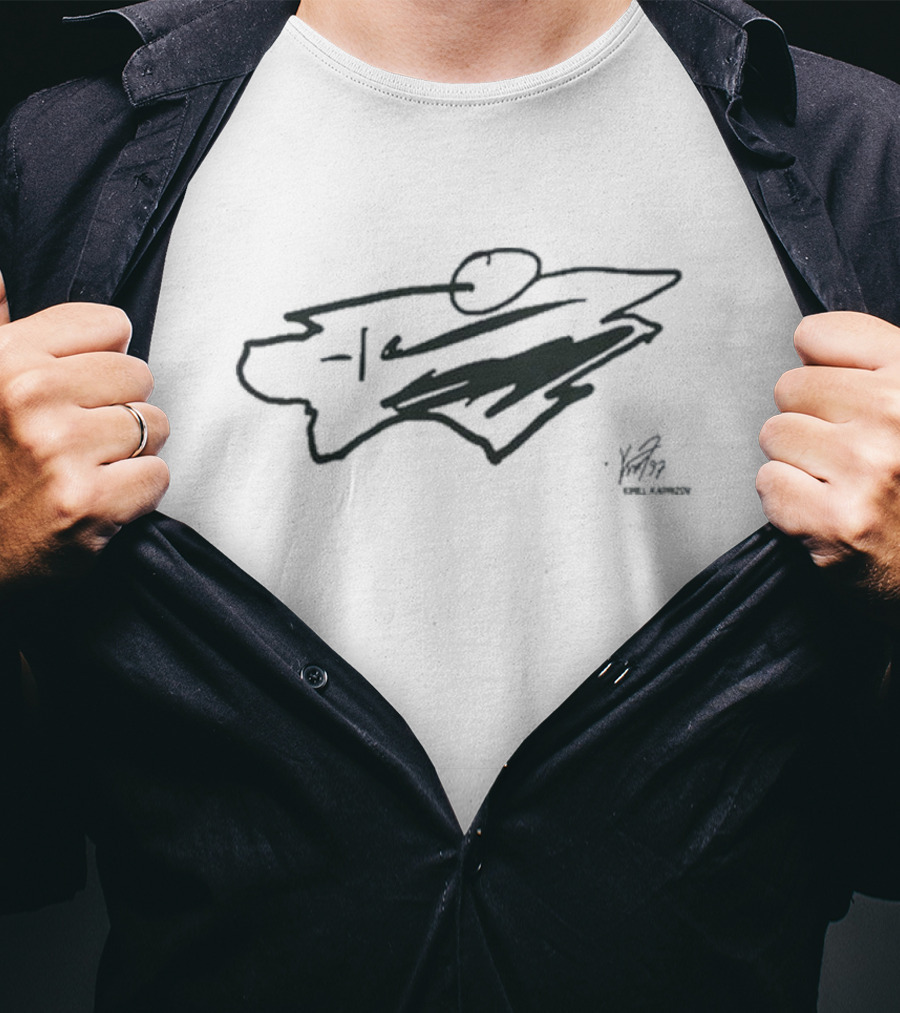 Mnwild Kirill Kaprizov Signature T-Shirt