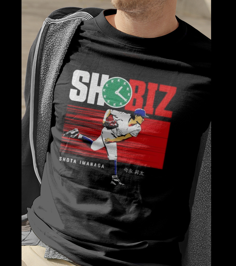 SHO BIZ Shōta Imanaga Pitching Los Angeles Dodgers K Clock T-Shirt